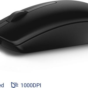 DELL MS 116-BK Wired Ambidextrous Optical Mouse (USB, Black)